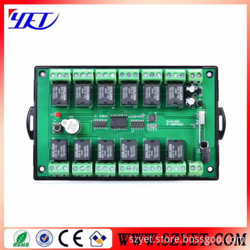 roller shutter switch 12 volt dc 12 channel remote controller & receiver pcb